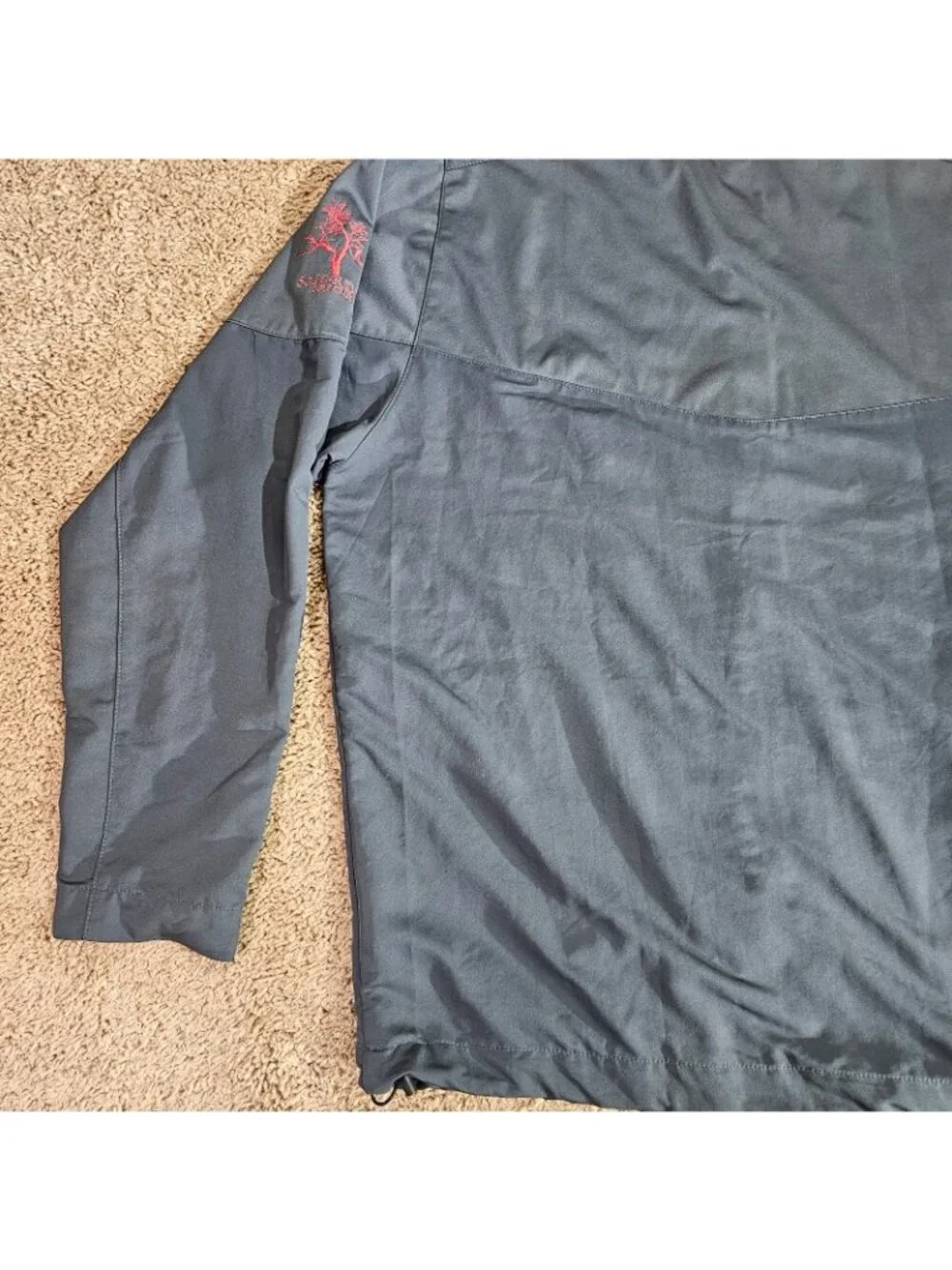 Nike Golf Jacket Mens L Gray Full Zip South Ridge Golf Club Embroidery Pocket - Picture 9 of 12